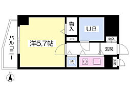 ロイヤルアネックスベイフロント 1Kの間取図画像