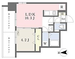 MAYFAIRHONMACHIPREMIUM 1LDKの間取図画像