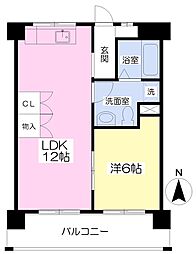 第三吉野マンション 1LDKの間取図画像