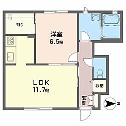 コンフォートA 1LDKの間取図画像