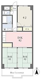 ファミール空港通 3LDKの間取図画像