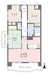 セントラルパーク土居田 3LDKの間取図画像