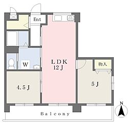オックスフォード・サーカス松山IC1 2LDKの間取図画像