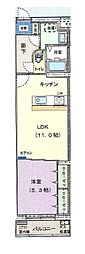 ヴィラルーチェ 1LDKの間取図画像