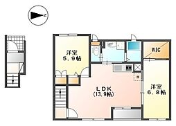 ＳＴＥＬＬＡ　Ａ．Ｉ 201 2階2LDKの間取り