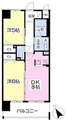 VillaEnsoleille 2DKの間取図画像
