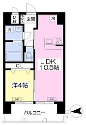 エクセルコート1 1LDKの間取図画像