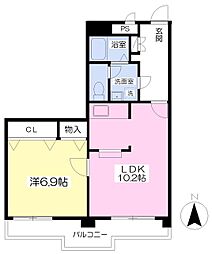アリストグランキューブ 1LDKの間取図画像