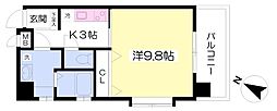 グラン永木 1Kの間取図画像