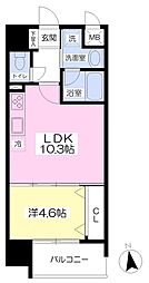 アーバン勝山町 1LDKの間取図画像