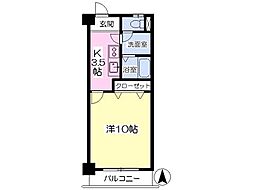 フォルテ小坂 1Kの間取図画像