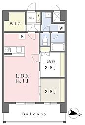 パグロ河原町 1SLDKの間取図画像