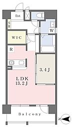 ユナイテッド勝山プレステージ 1LDKの間取図画像