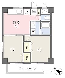 ForestaE 2DKの間取図画像