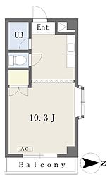 砂田ビル3 ワンルームの間取図画像