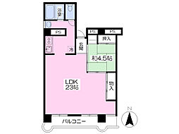 伊予鉄道環状線(JR松山駅経由) 上一万駅 徒歩3分の賃貸マンション 2階1LDKの間取り
