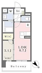 ルーチェフェリス・レジデンス竹下 1LDKの間取図画像
