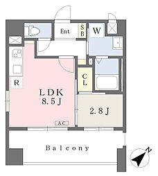 ラフレシーサ博多駅南7 1LDKの間取図画像