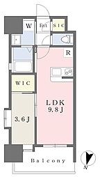 ラフレシーサ県庁口 1LDKの間取図画像
