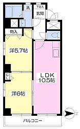 レスペデザ大濠 2LDKの間取図画像
