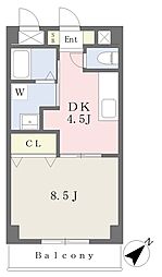 ウィズパーク 1DKの間取図画像