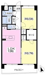 ウェステリアプラウズ 2LDKの間取図画像