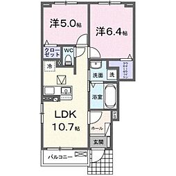 エル・ブランシュ 2LDKの間取図画像
