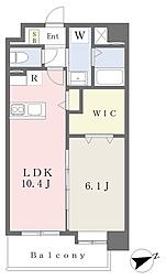 ドゥ・アンディオールファースト 1LDKの間取図画像