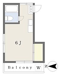 グレイスコート水前寺 ワンルームの間取図画像
