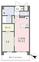 仮称 大津町杉水3559-1 A棟 1LDKの間取図画像