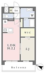 仮称 大津町杉水3559-1 A棟 1LDKの間取図画像