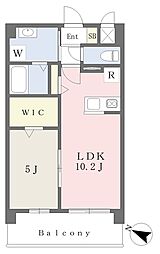 アマランツ熊本 1LDKの間取図画像