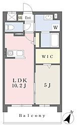 仮称 大津町杉水3559-1 B棟 1LDKの間取図画像
