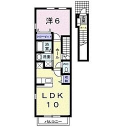 シャルマン・アークA 1LDKの間取図画像