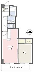 ドルチェ水前寺 1LDKの間取図画像