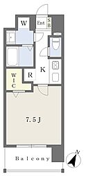 レクシア フラッツ水前寺 1Kの間取図画像