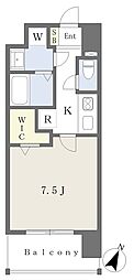 レクシア フラッツ水前寺 1Kの間取図画像