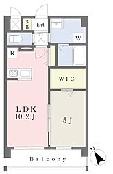 ハイマート龍田 1LDKの間取図画像