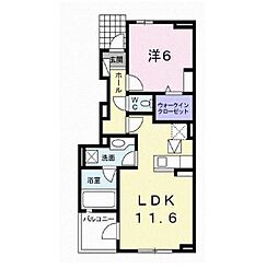 サンスクエアC 1LDKの間取図画像