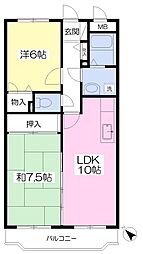 サクセス96 2LDKの間取図画像