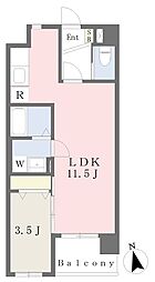 サングリーム 1階1LDKの間取り