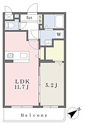 （仮称）ユーミー嬉野 3階1LDKの間取り