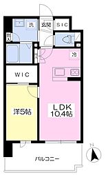 LUCE久留米駅前 1LDKの間取図画像