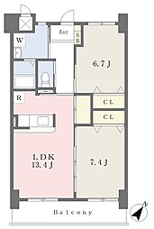 ティアラみね苺館 2LDKの間取図画像