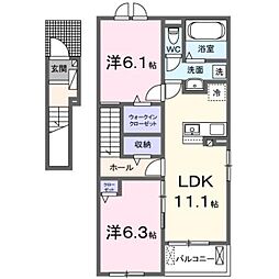 Vita serenaB 2LDKの間取図画像