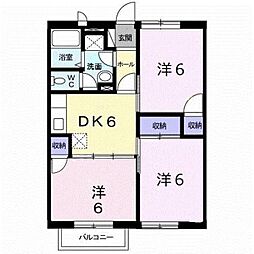 プリオール実丸A 3DKの間取図画像
