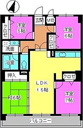 ロマネスク寺塚ルネッサンス 4LDKの間取図画像