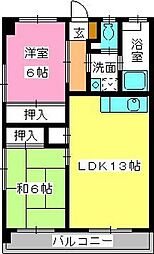 ルーセント室見 2LDKの間取図画像