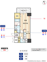 ウェルブライト博多ステーション 1Kの間取図画像