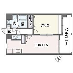 リブル高砂 1LDKの間取図画像